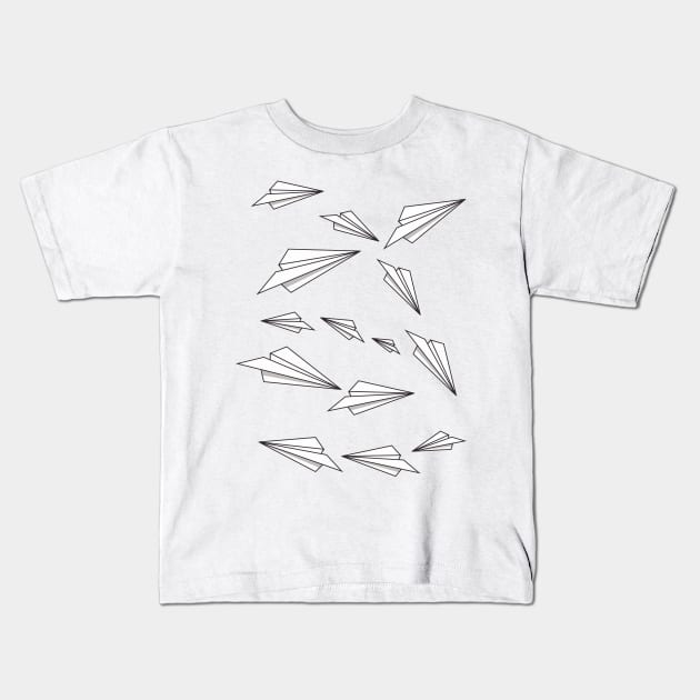 Paper Planes Kids T-Shirt by nickemporium1